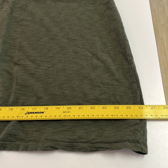 Gap t-shirt dress tunic XXL pocket tee embellished floral hand sewn army green - Picture 5 of 8